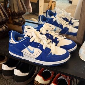 Nike Women’s Royal Blue and White Dunks